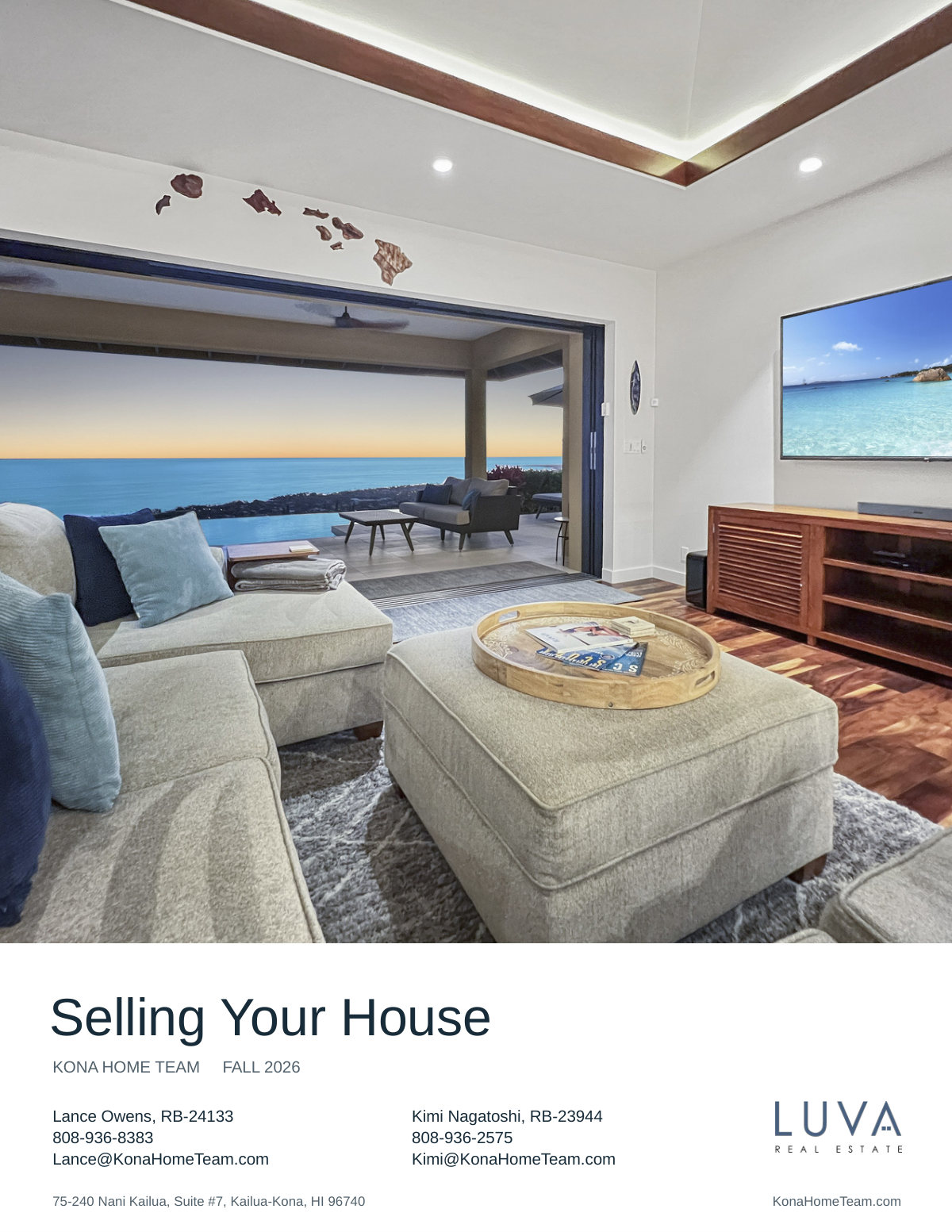Selling Your House, Kona Home Team Fall 2026 seller’s guide